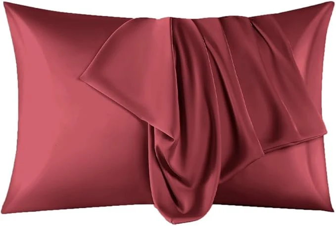 Pure Mulberry Silk Pillowcase for Hair and Skin Queen Size Silk Pillowcase 20X30 Solid