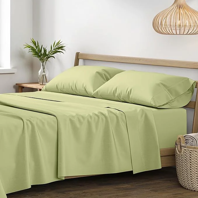Convenient XOOX Linen Egyptian Cotton Sheets King Size Fine Crafted
