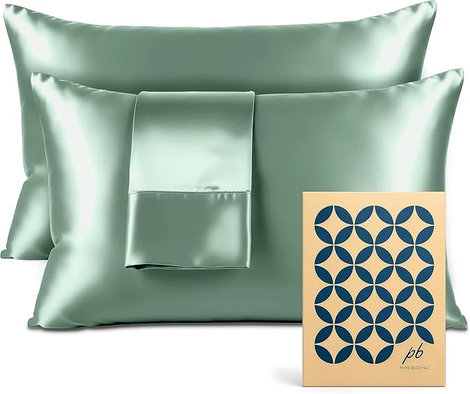 Soft Pure Bedding Satin Pillowcase 2 Pack Secure