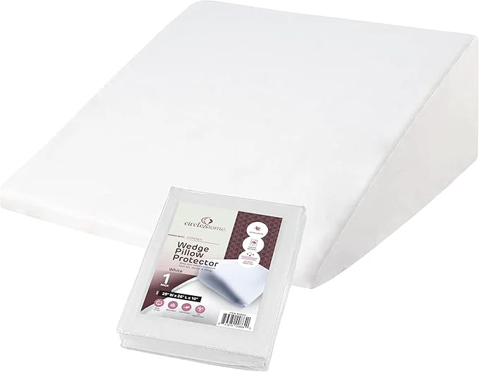 Crafted CirclesHome Wedge Pillow Cover Cotton Zippered Wedge Pillow Case Protector Responsible