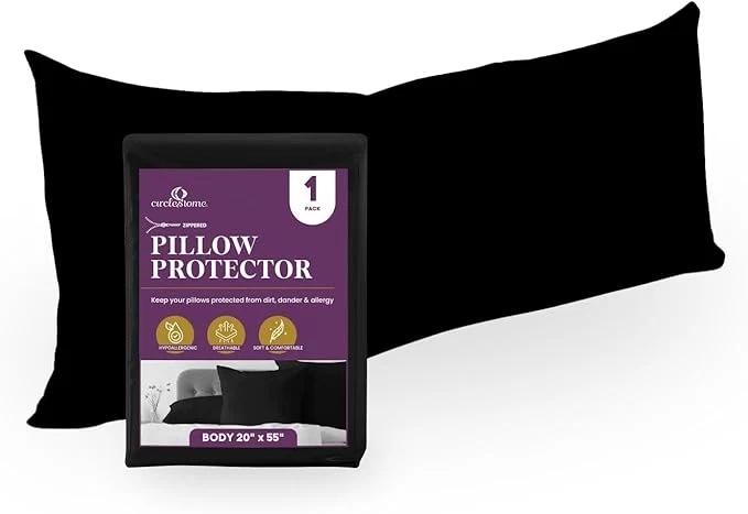 Sustainable CirclesHome Pillow Protectors Single Pack Body Zippered User-Friendly