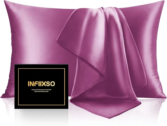 Traditional INFIIXSO Mulberry Silk Pillow Case King Size Silk Pillowcase Trendy