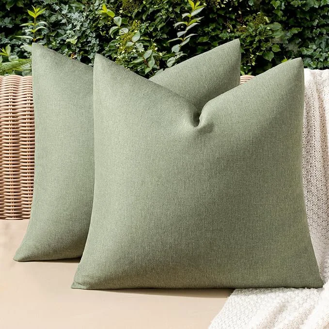 Traditional MIULEE Pack of 2 Decorative Outdoor Solid Waterproof Throw Pillow Covers Spring High-Performance