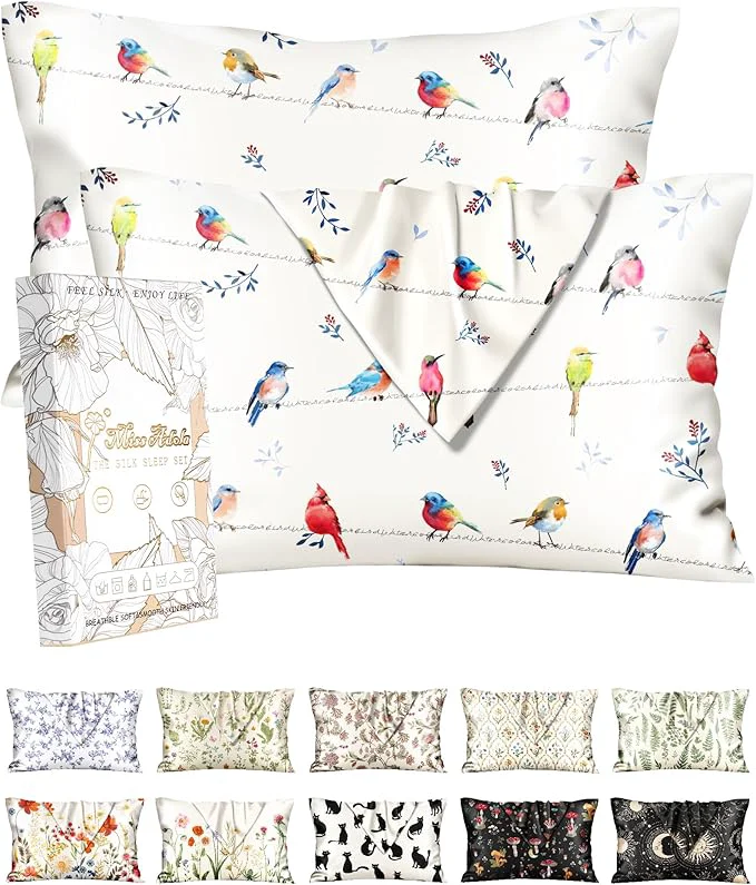 Organic Miss Adola 2 Pack Silk Pillowcase Premium