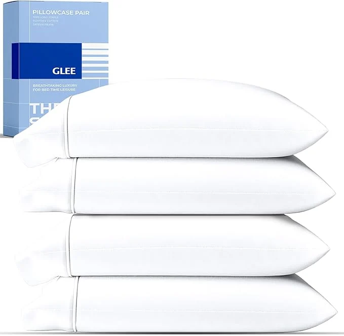 Fast Thread Spread Cotton Pillow Cases Queen Size Set of 4 Excellent
