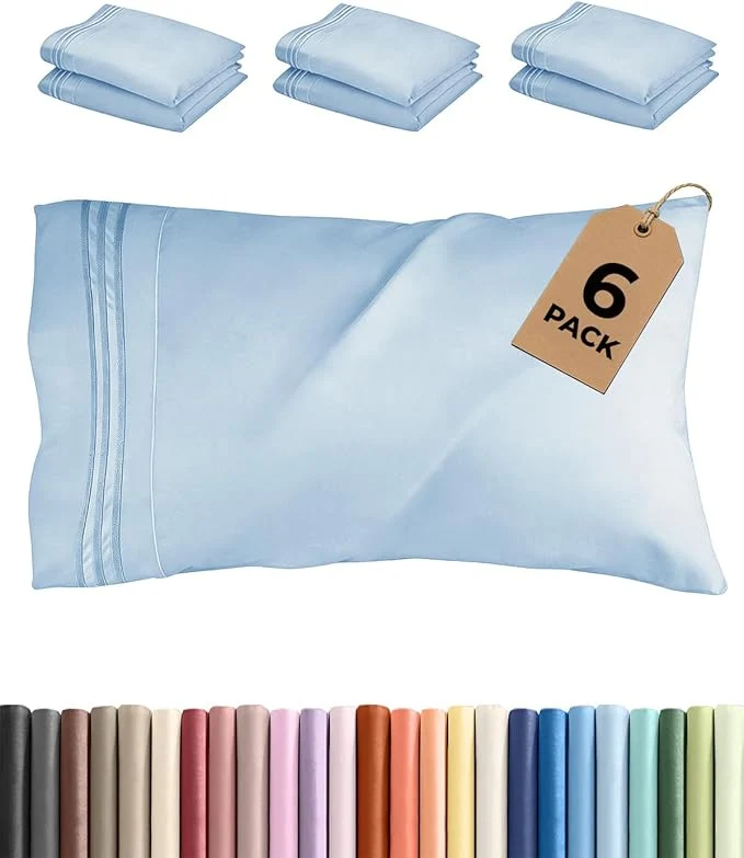 Official Standard Pillow Cases Set of 6 Clean