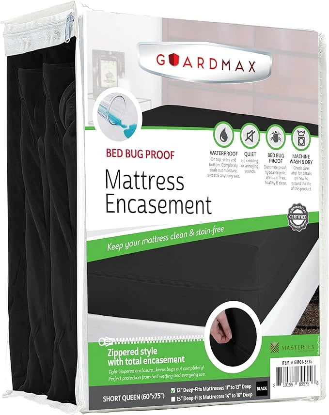 Unique Guardmax Jersey Knitted Short Queen Zippered Mattress Encasement Lightweight