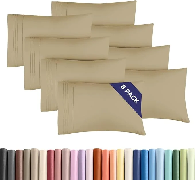 Next-Generation Standard Pillow Cases Set of 8 Innovative