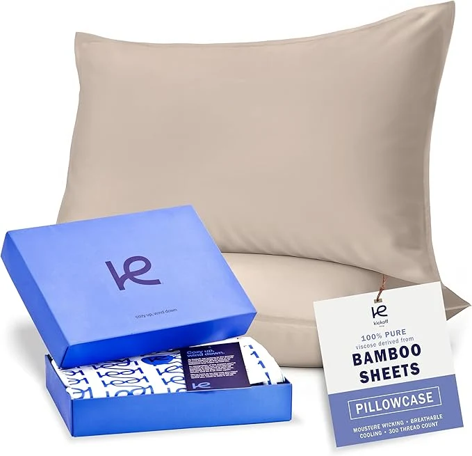 Carefully Designed Kickoff Viscose Bamboo Pillowcase Organic Hidden Zippered Viscose Bamboo Practical