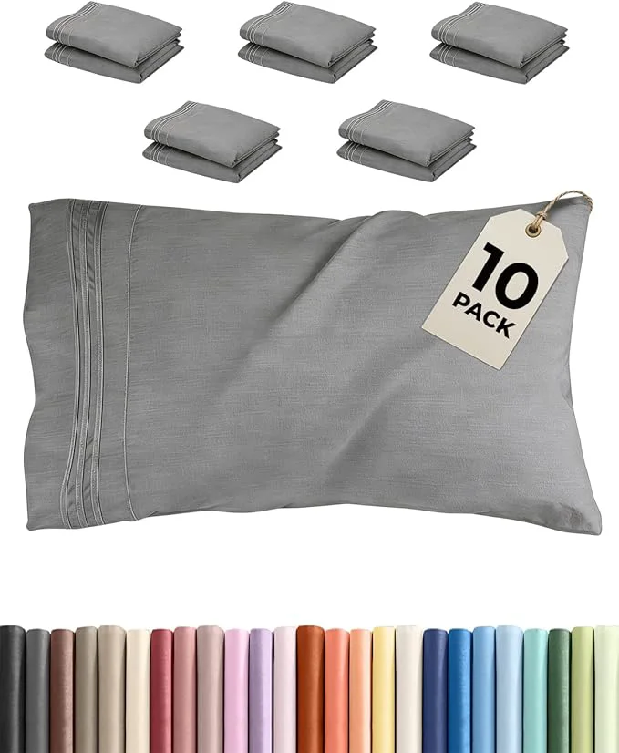 Prestigious King Pillow Cases Set of 10 Elegant