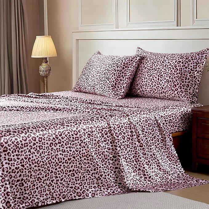 Classic MR HM Satin Sheets with Elastic Corner Straps Twin Size 3-Piece Silky Bedding Reliable