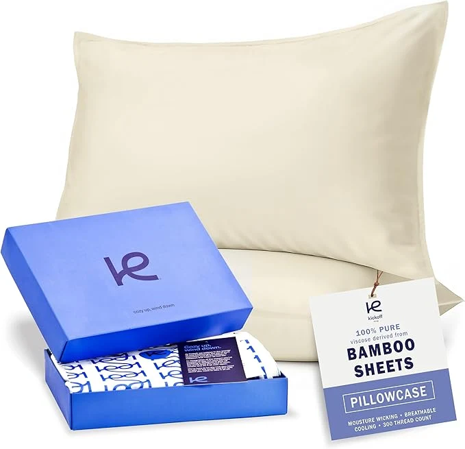 First-Class Kickoff Viscose Bamboo Pillowcase Organic Hidden Zippered Viscose Bamboo Original Design