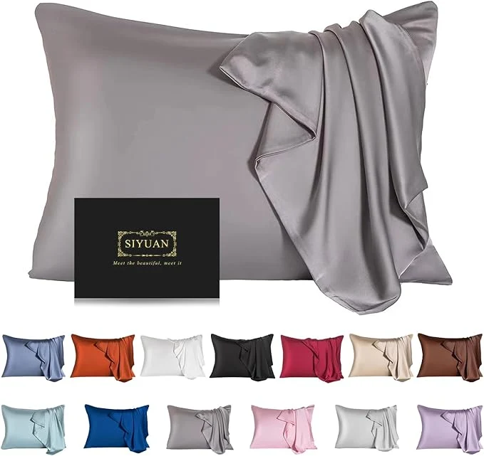 Soft Mulberry Silk Pillowcase for Hair and Skin Queen Size Cooling Silk Pillow Case World-Class