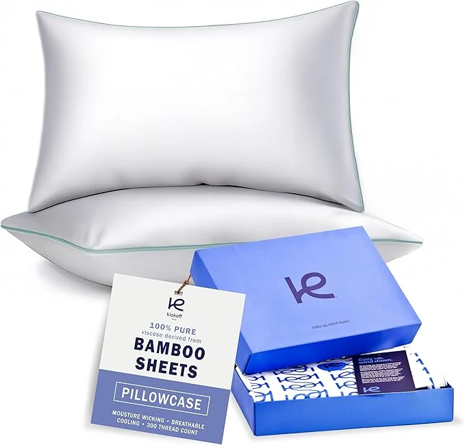 User-Friendly Kickoff Viscose Bamboo Pillowcase Organic Hidden Zippered Viscose Bamboo Green