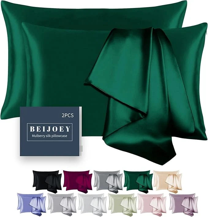 Expertly Made Mulberry Silk Pillowcase 2 Pack Lightweight