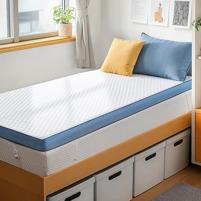 Environmentally Friendly PERLECARE 3 Inch Firm Mattress Topper Twin Size Cooling Gel-Infused Bamboo Exceptional