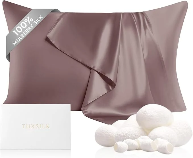Refined THXSILK Natural 22 Momme Mulberry Silk Pillowcase High-Quality