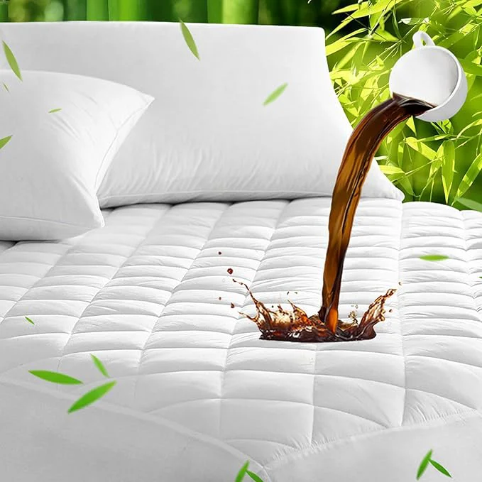 Original Design UNILIBRA Queen Mattress Pad Waterproof Rayon Made from Bamboo Fitted Deep Fine Crafted