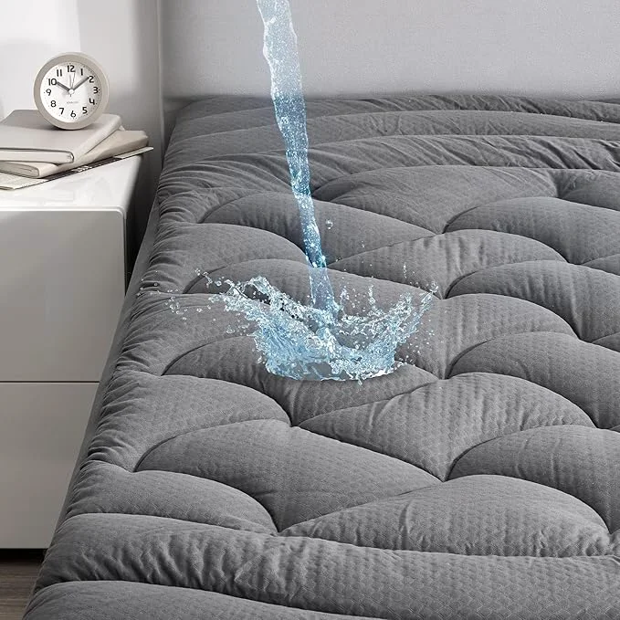Powerful SLEEP ZONE Waterproof Queen Mattress Pad Soft Mattress Topper Fitted Mattress Smooth