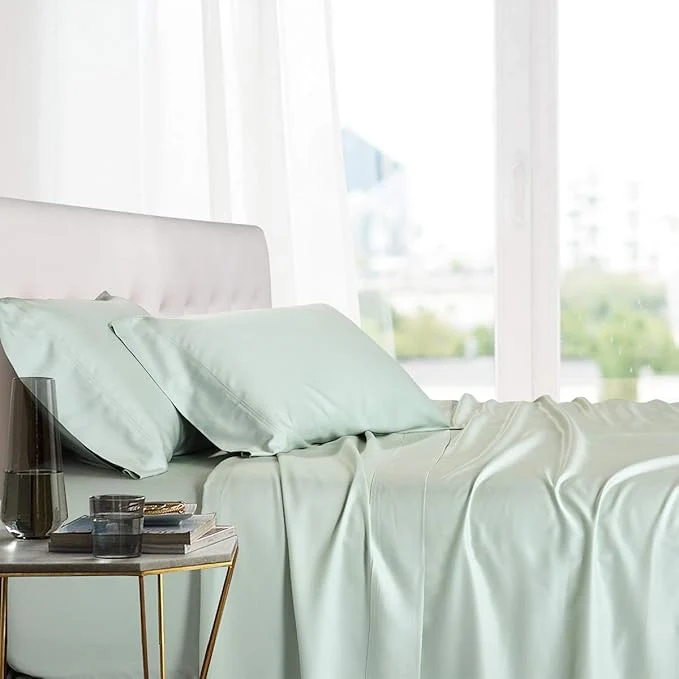 Sustainable Royal Hotel Bedding Natural Viscose Made from Bamboo Sheets Soft Cooling High-Grade