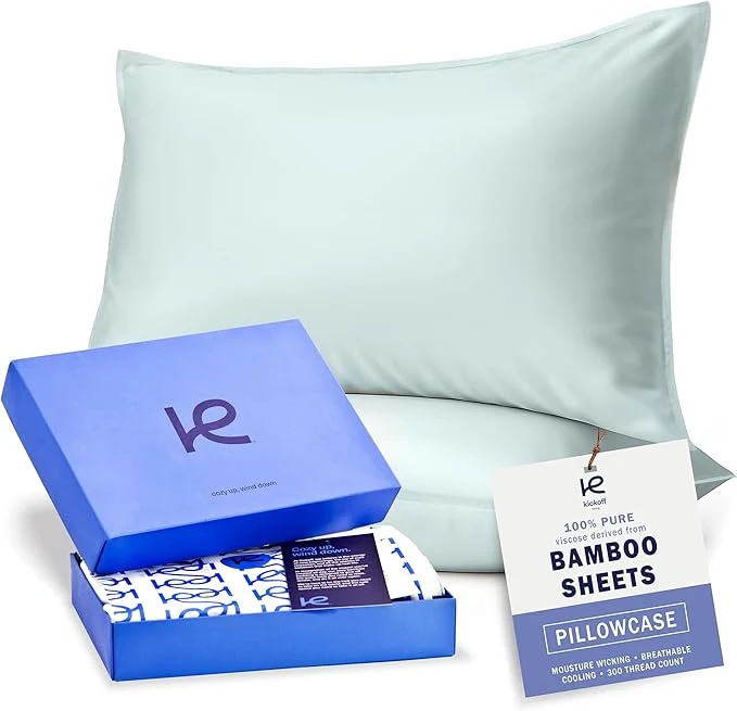 Trendy Kickoff Viscose Bamboo Pillowcase Organic Hidden Zippered Viscose Bamboo High-Grade