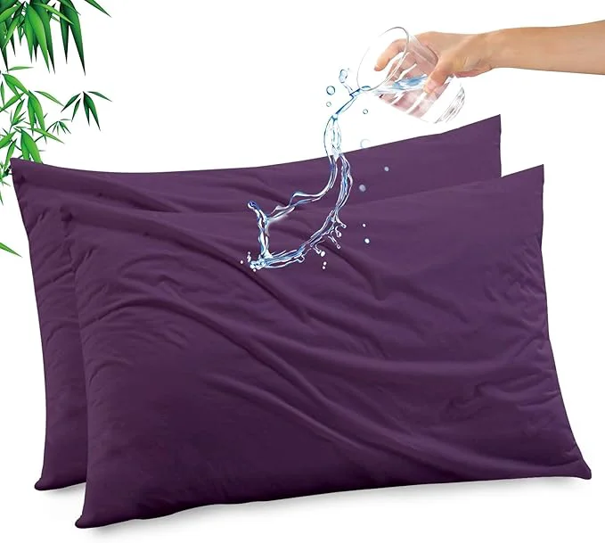 Unique Gogreen Bamboo Rayon Waterproof Pillow Protector Breathable Pillow Cover Enhanced