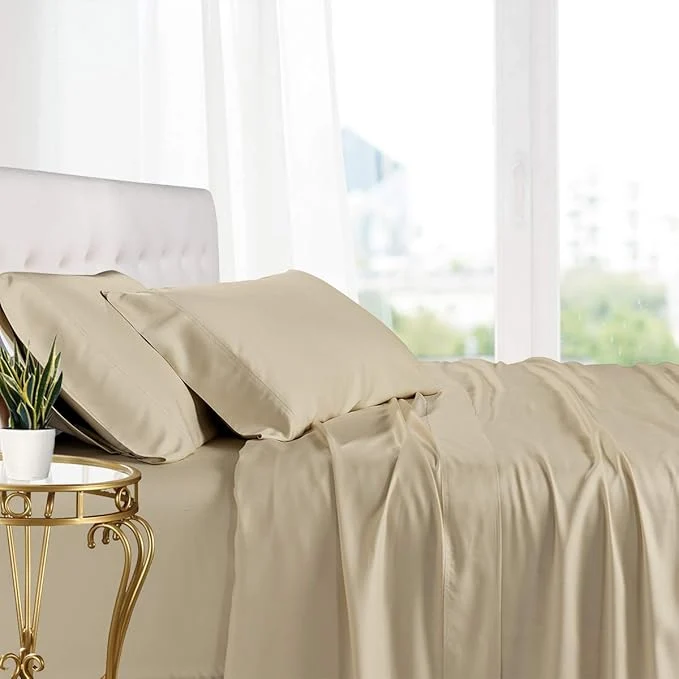 Flexible Royal Hotel Bedding Viscose Made from Bamboo Pillowcases Soft Cooling Certified
