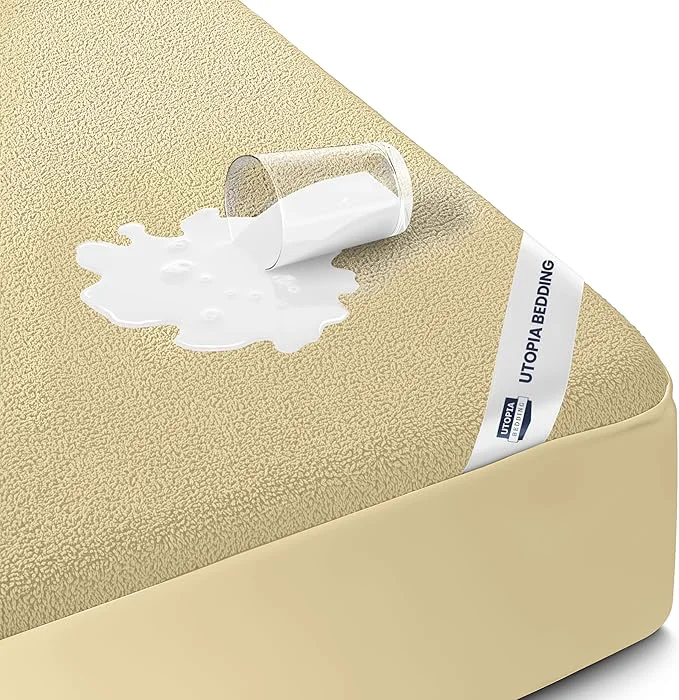 Secure Twin XL Size Mattress Protector Waterproof Premium 200 GSM Terry Mattress Cover High-Quality