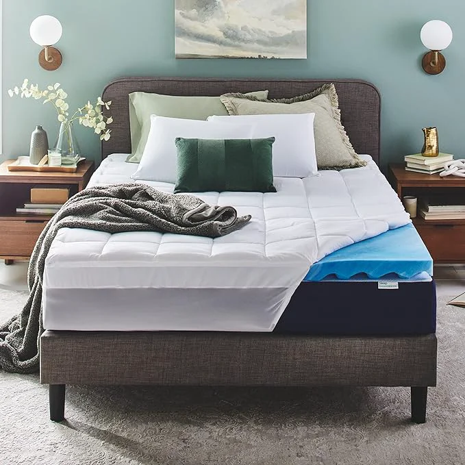 High-End Sleep Innovations Dual Layer 4 Inch Memory Foam Mattress Topper Full Size Optimized