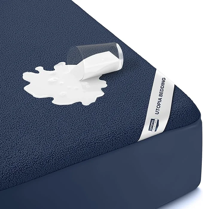 Contemporary King Size Mattress Protector Waterproof Premium 200 GSM Terry Mattress Cover User-Friendly