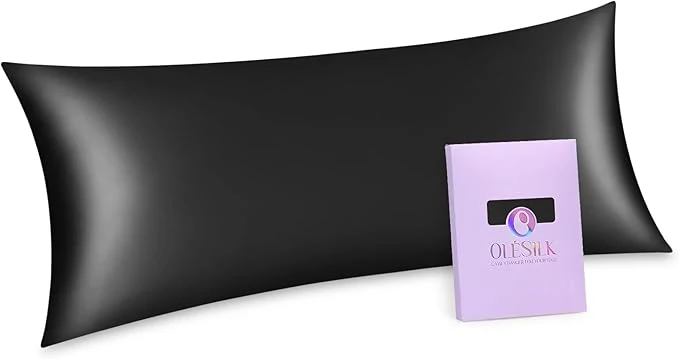 Certified OLESILK Silk Body Pillowcase 20×54 Zippered Mulberry Silk Modern
