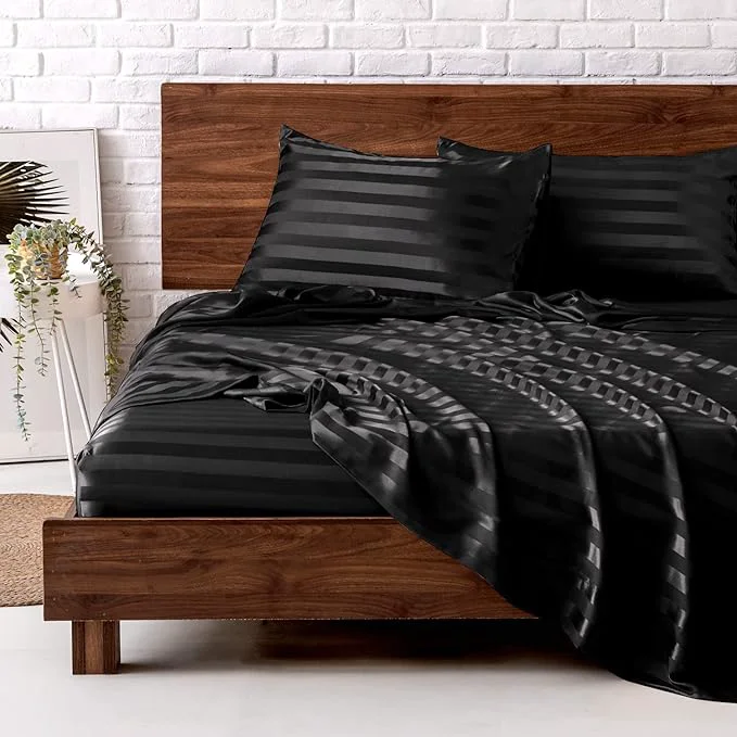 Artisan MR HM Satin Bed Sheets King Size Sheets Set Environmentally Friendly