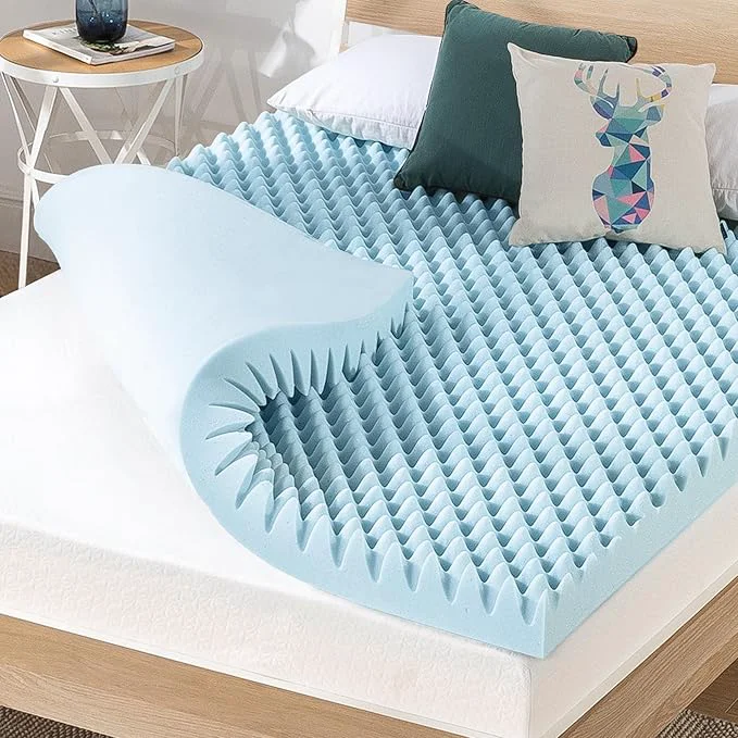 Fine Price Mattress 4 Inch Egg Crate Memory Foam Mattress Topper Refined