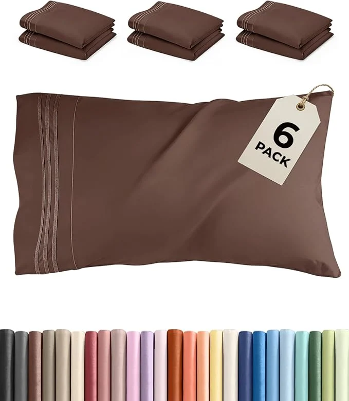 Reusable Standard Pillow Cases Set of 6 Superior