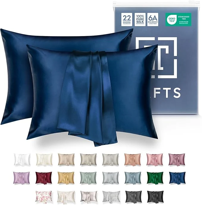 Prestigious Tafts Silk Pillow Cases – 22mm Pure Mulberry 6A Silk Pillowcase Outstanding