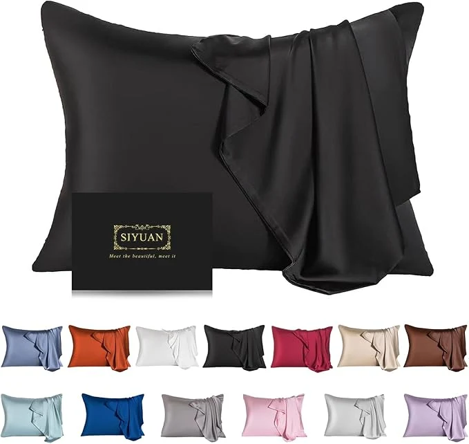 Powerful Mulberry Silk Pillowcase for Hair and Skin Queen Size Cooling Silk Pillow Case High-Grade