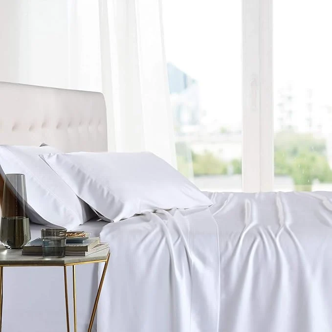 Original Design Royal Hotel Bedding Viscose Made from Bamboo Sheets Soft Cooling Sheets Easy-to-Use