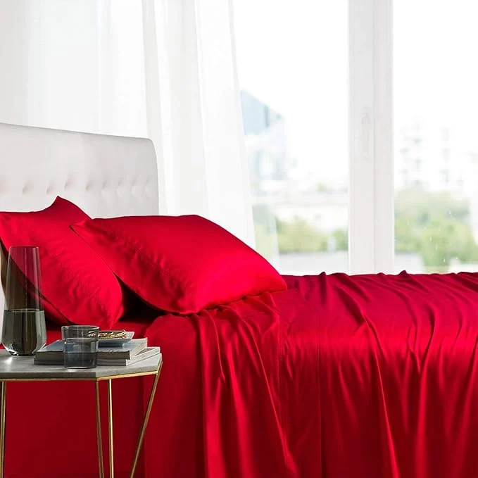 Authentic Royal Hotel Bedding Natural Viscose Made from Bamboo Sheets Soft Cooling Specialty