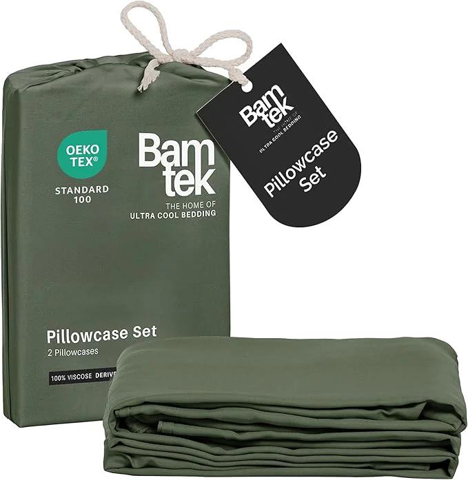 Proven Pillow Cases Queen Size Set of 2 Pillowcases Viscose from Bamboo Cooling Relaxed