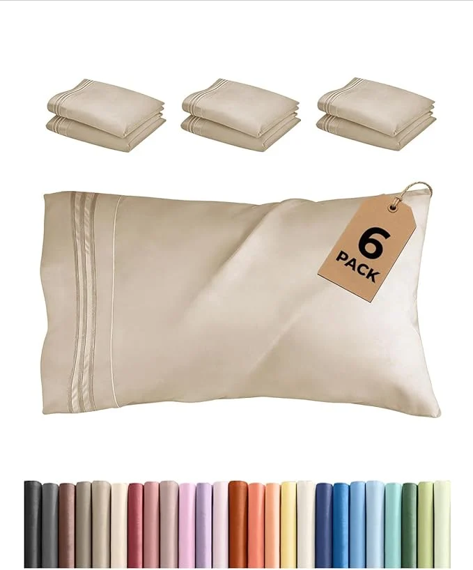 Secure Standard Pillow Cases Set of 6 Responsible