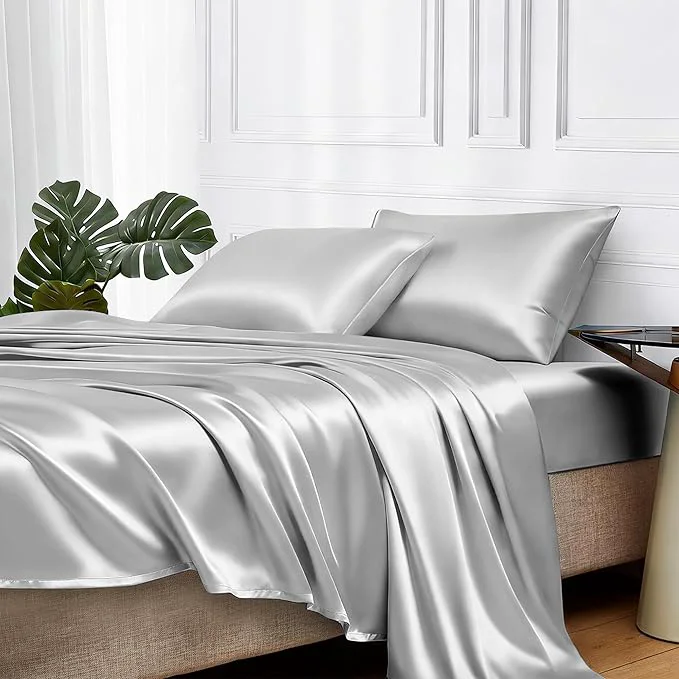 Exceptional MR HM Satin Bed Sheets Queen Size Sheets Set Classic