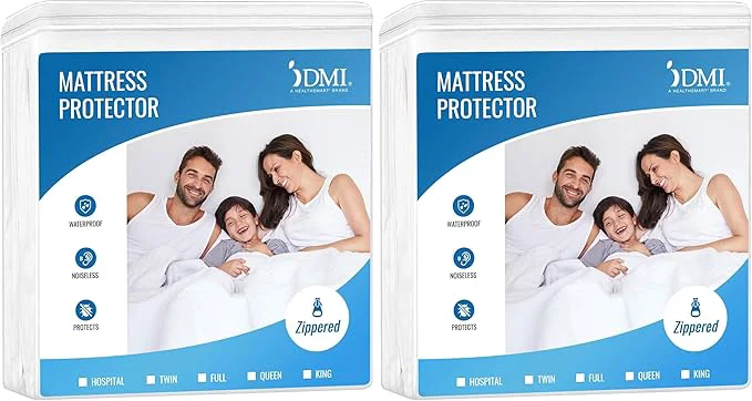Smooth DMI Waterproof Mattress Protector and Mattress Cover Encased Zippered Fit Durable