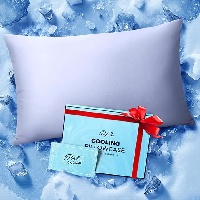 Consistent Ice Cooling Pillowcase for Hot Sleepers Instantly Cool Stays Cold All Night Elegant