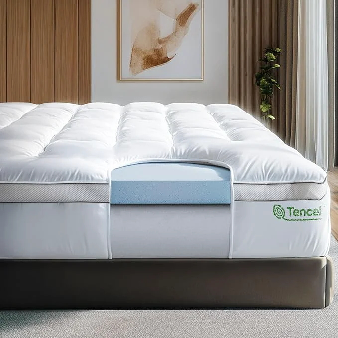 Minimalist ViscoSoft 3 Inch Pillow Top Memory Foam Mattress Topper Twin XL Breathable
