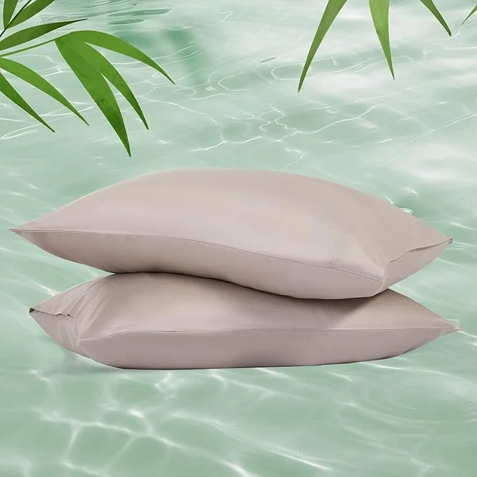 User-Friendly NATUREFIELD Pillowcases Rayon Derived from Bamboo Pillow Cases King Size Set of Long-Lasting