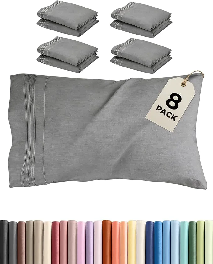 Artisan Queen Pillow Cases Set of 8 Fine