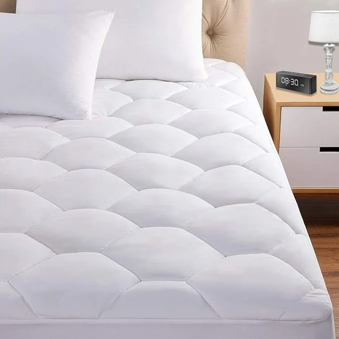 Authentic King Mattress Pad 8-21 Deep Pocket Protector Ultra Soft Quilted Fitted Topper Exceptional