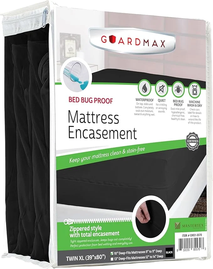Exclusive Guardmax Jersey Knitted Twin XL Zippered Mattress Encasement Consistent