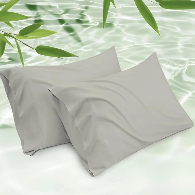 Trusted Kamas Oversized Bamboo Pillowcase Set of 2 Naturally Grown Ultra Soft Eco-Friendly