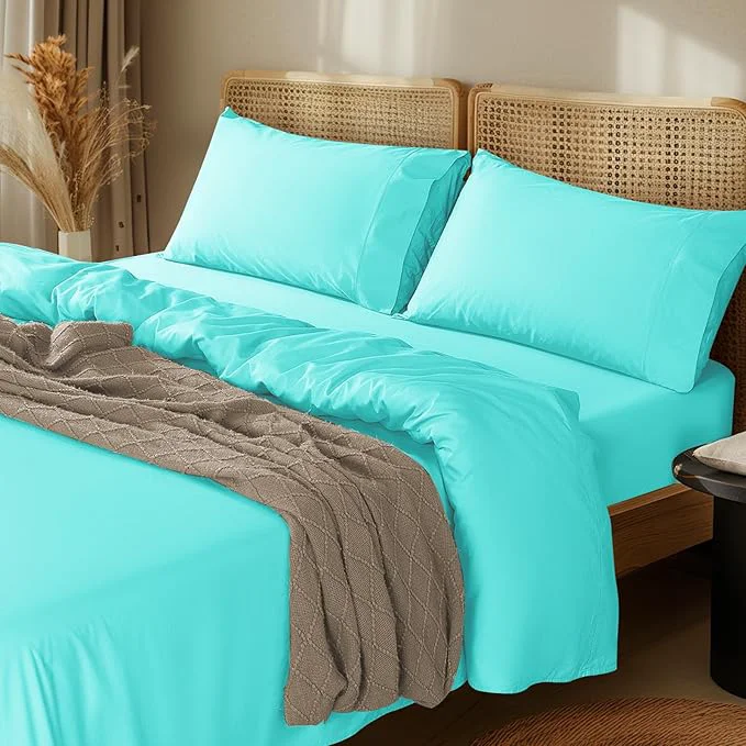 Efficient LBRO2M 1000 Thread Count Egyptian Cotton Sheets Set Twin XL 3 Piece Sets Stylish